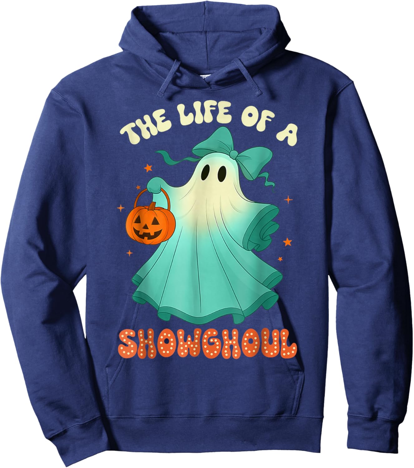 The Life of A Showghoul Retro Halloween Spooky Girls Hoodie - Hoodie | Navy