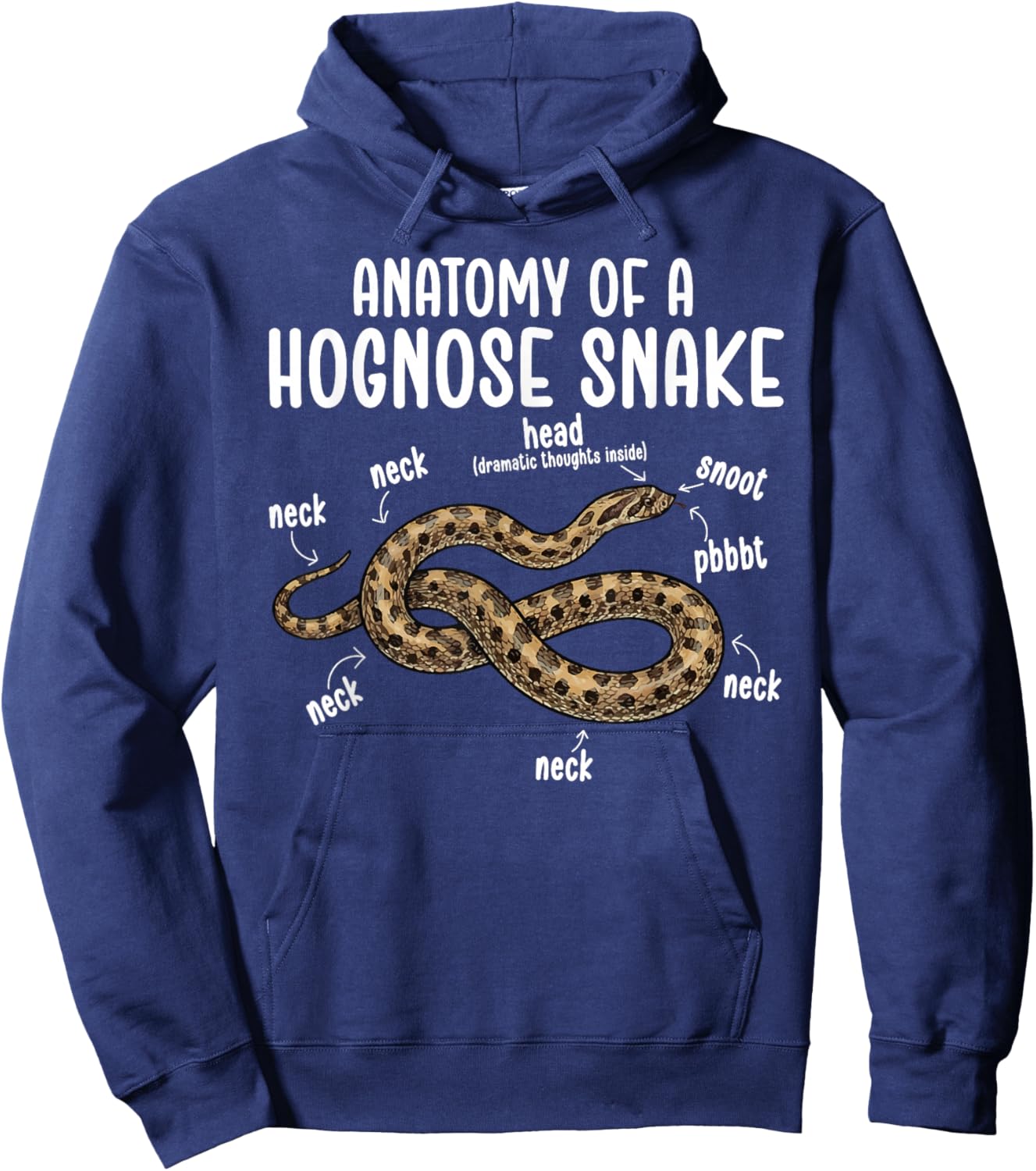 Anatomy of A Hognose Snake Owner Hognose Snake Lover Hoodie - Hoodie | Navy