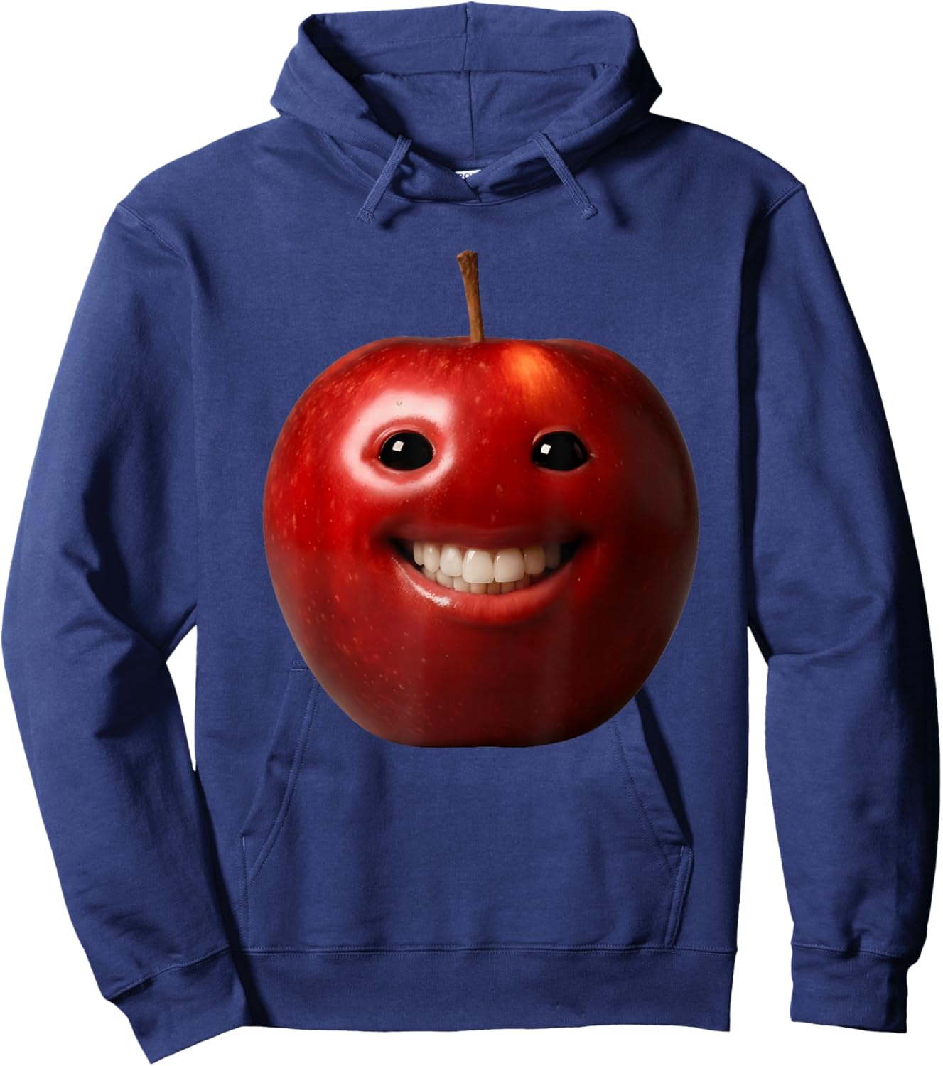 Ai Apple Meme Fruits Eating Fruit Funny brainrot Silly Gen Z Hoodie - Hoodie | Navy