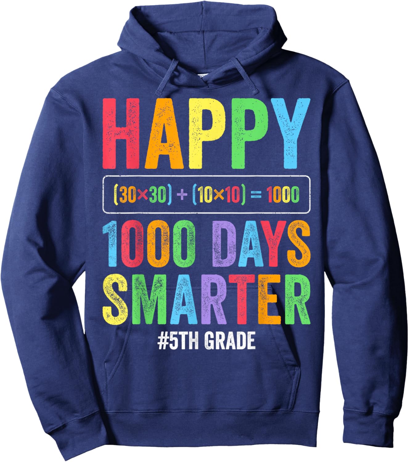 Bruh It's My 1000 Days Smarter 5th Grade Elementary Kids Hoodie - Hoodie | Navy