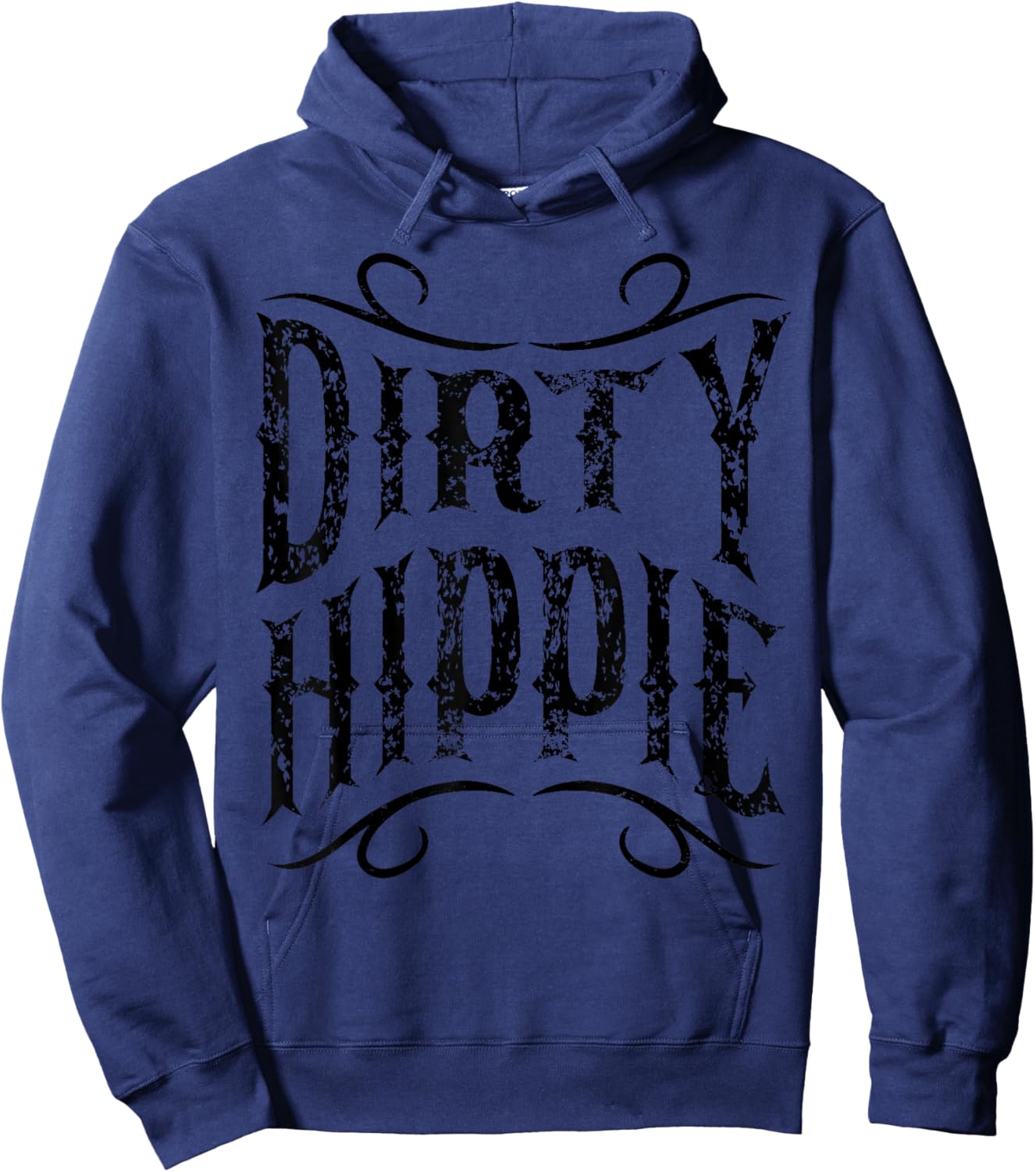 Vintage Dirty Hippie Peace Lover Gift Retro 60s 70s Costume Hoodie - Hoodie | Navy