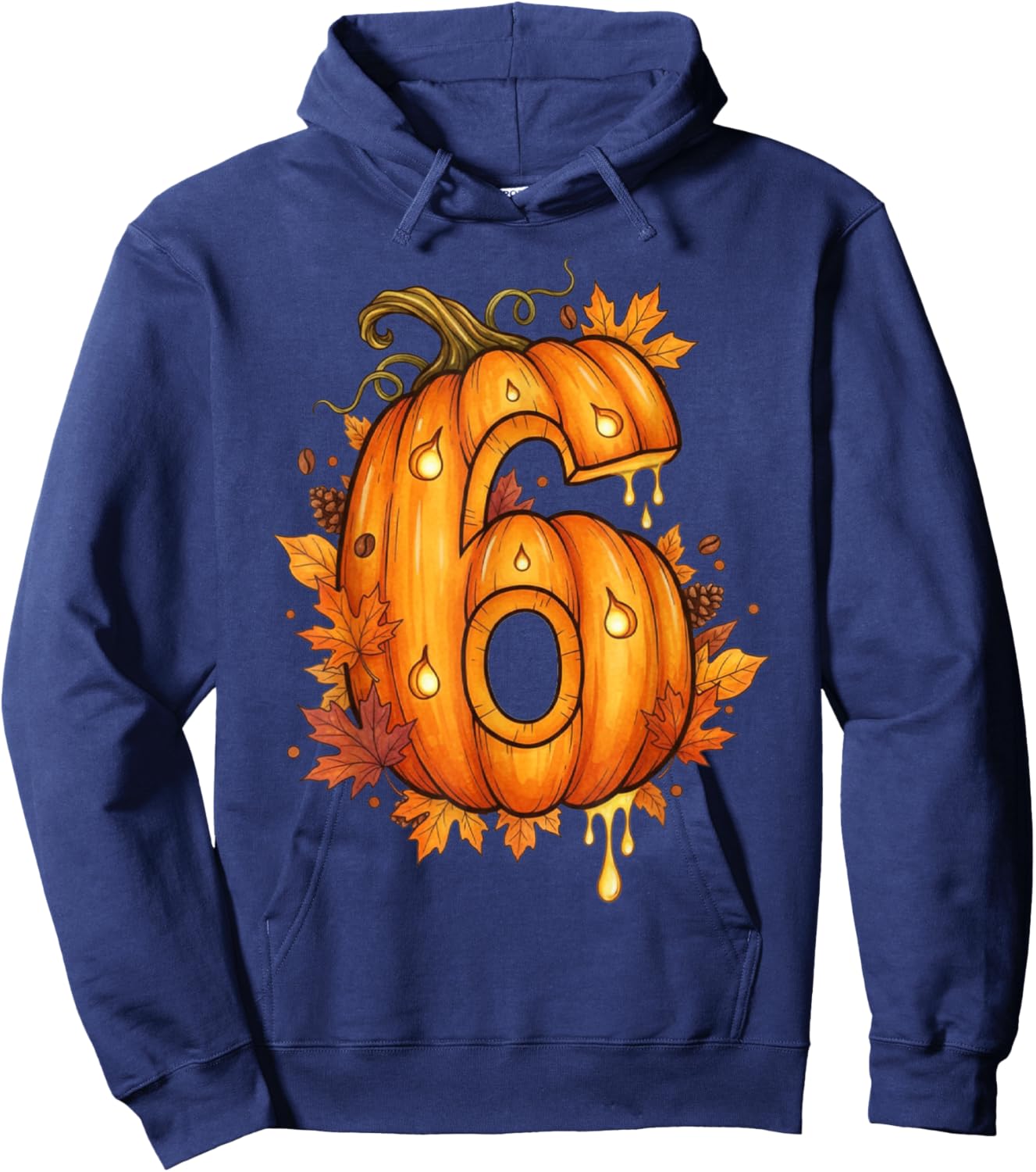 Six Seven Meme 6 7 Autumn Fall Pumpkin Spooky Costume Couple Hoodie - Hoodie | Navy