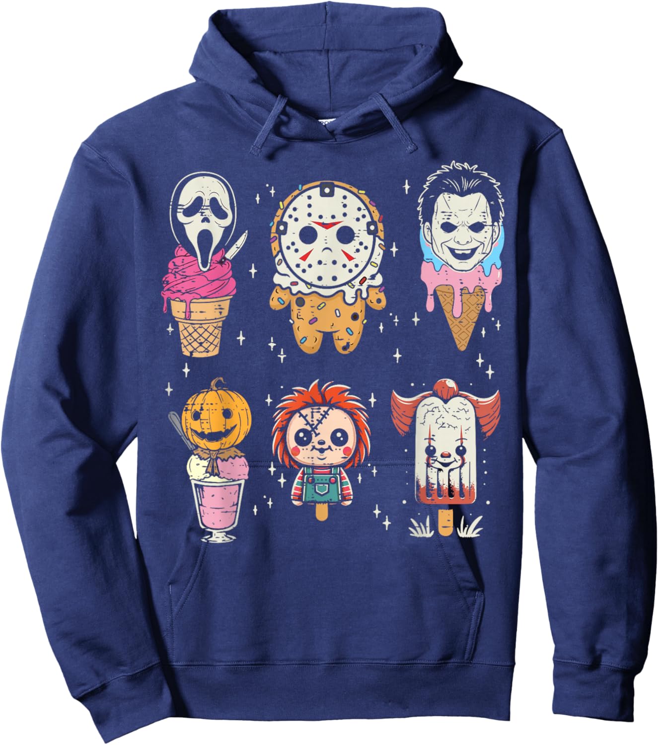 Halloween Desserts Ice Cream Cute Costume Kids Men Women Hoodie - Hoodie | Navy