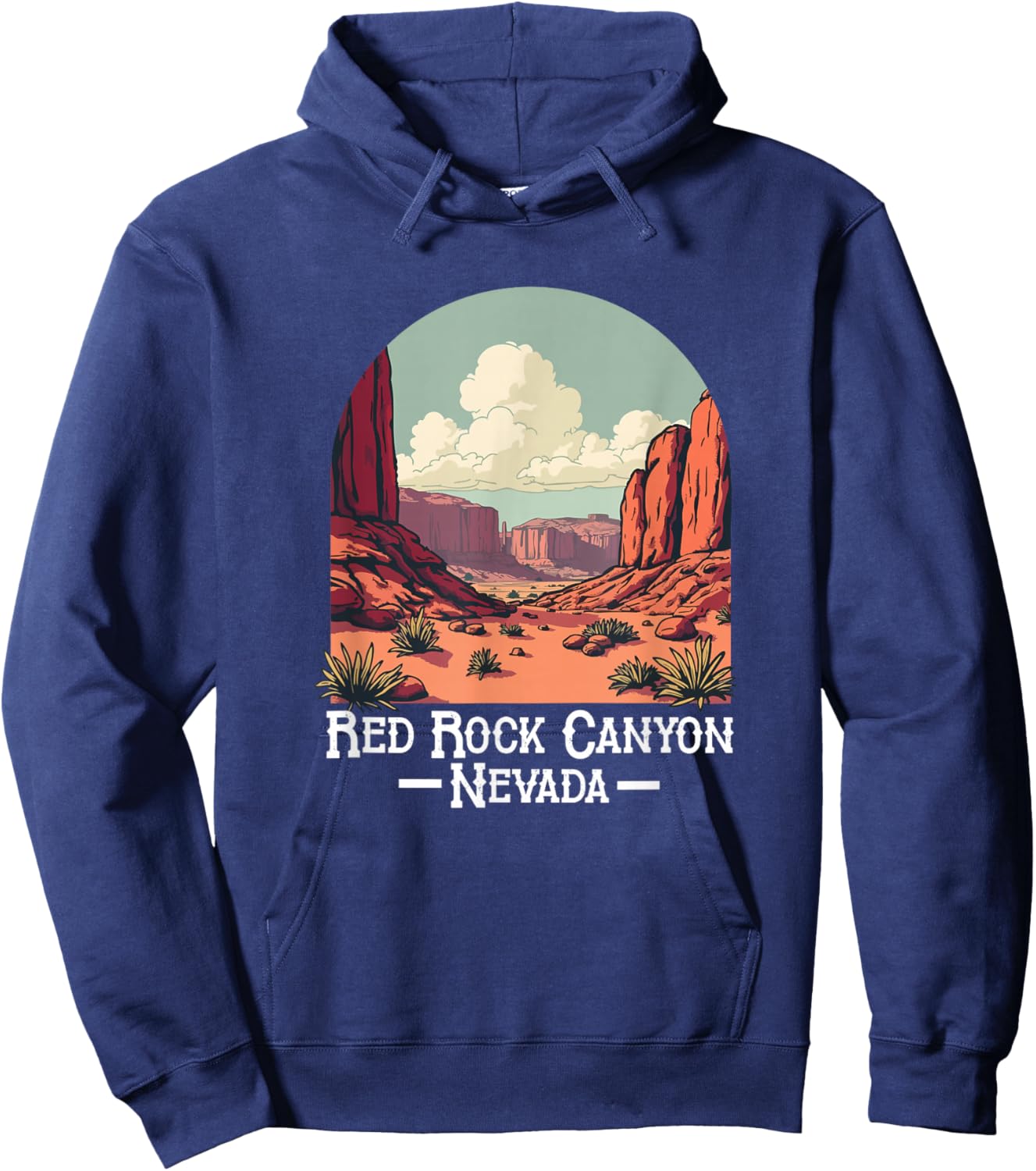 Red Rock Canyon Mountain Springs Nevada Souvenir Men Women Hoodie - Hoodie | Navy