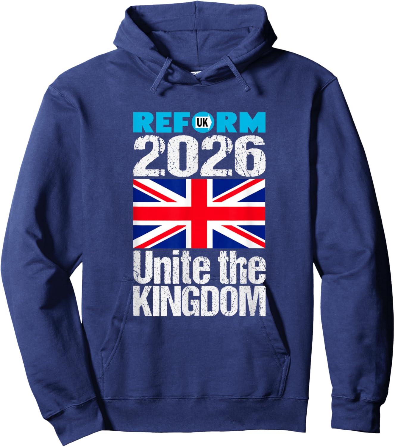 Unite The Kingdom 2026 Reform UK - Patriotic for Britain Hoodie - Hoodie | Navy