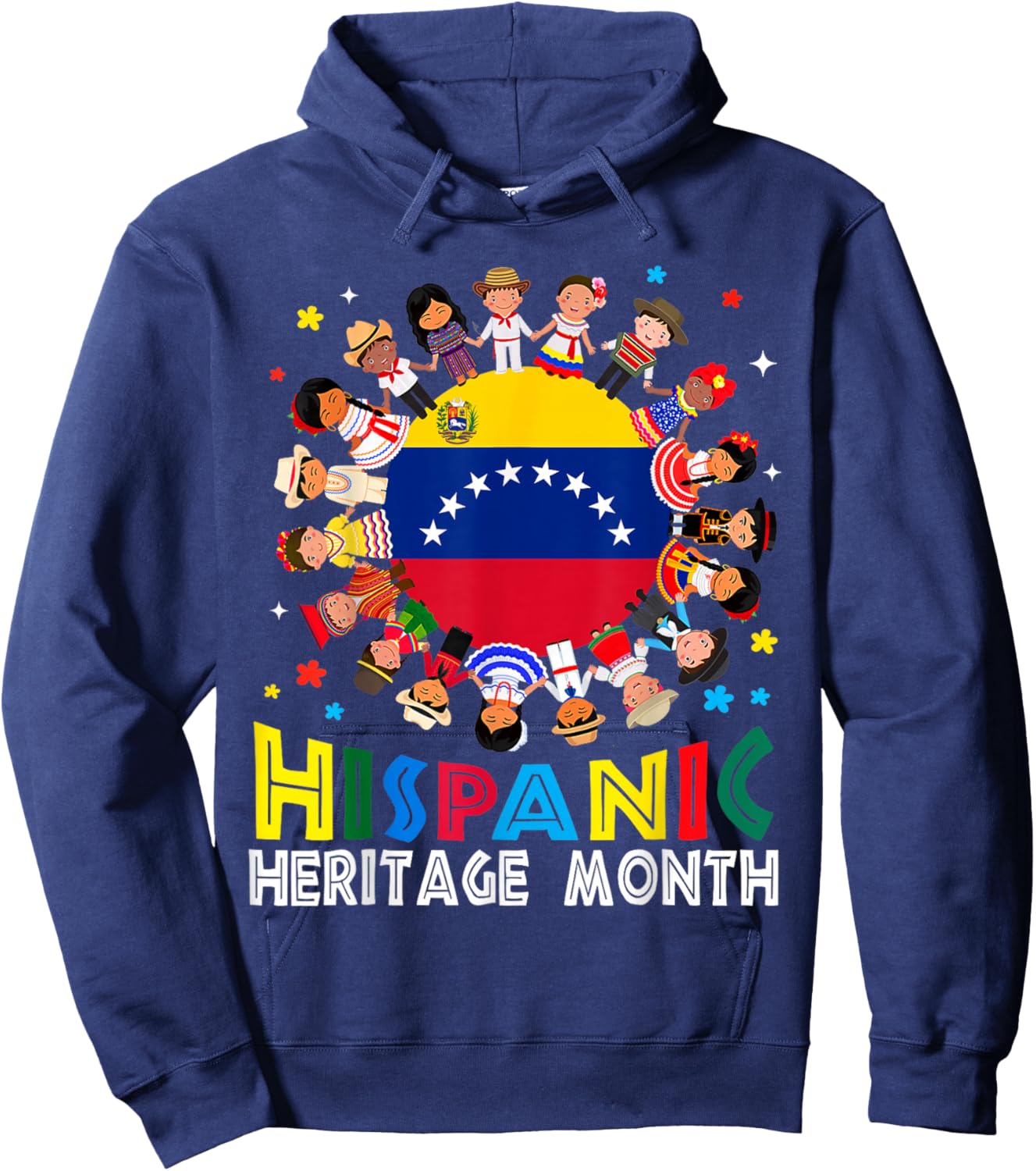 Hispanic Heritage Month Venezuela Kids Boys Girls Toddler Hoodie - Hoodie | Navy