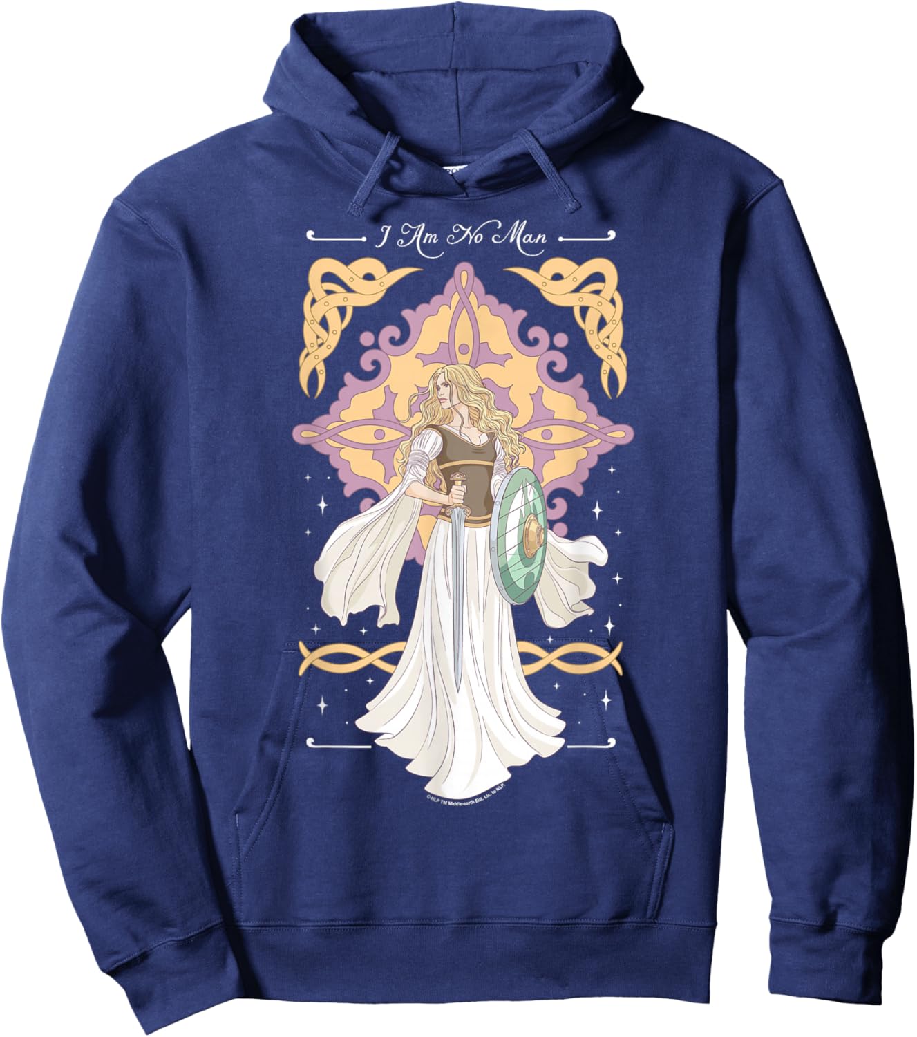 The Lord of the Rings Éowyn I Am No Man Quote Celestial Art Hoodie - Hoodie | Navy