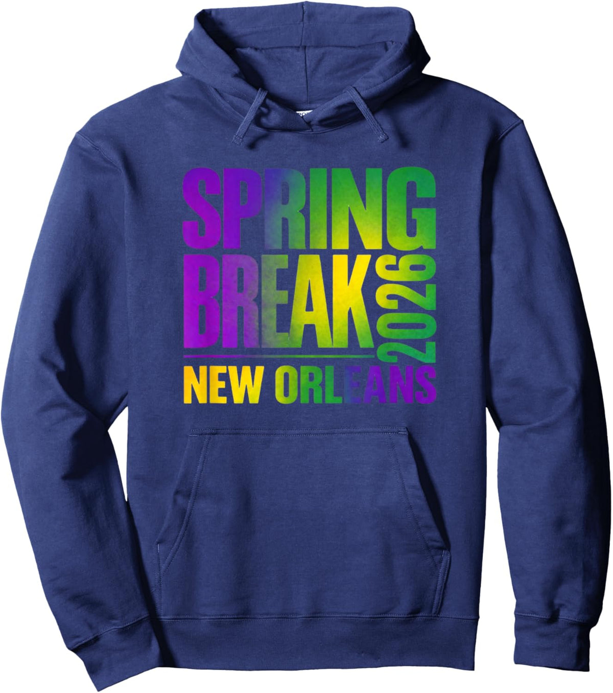 Spring Break New Orleans 2026 Fun Vacation Celebration Hoodie - Hoodie | Navy