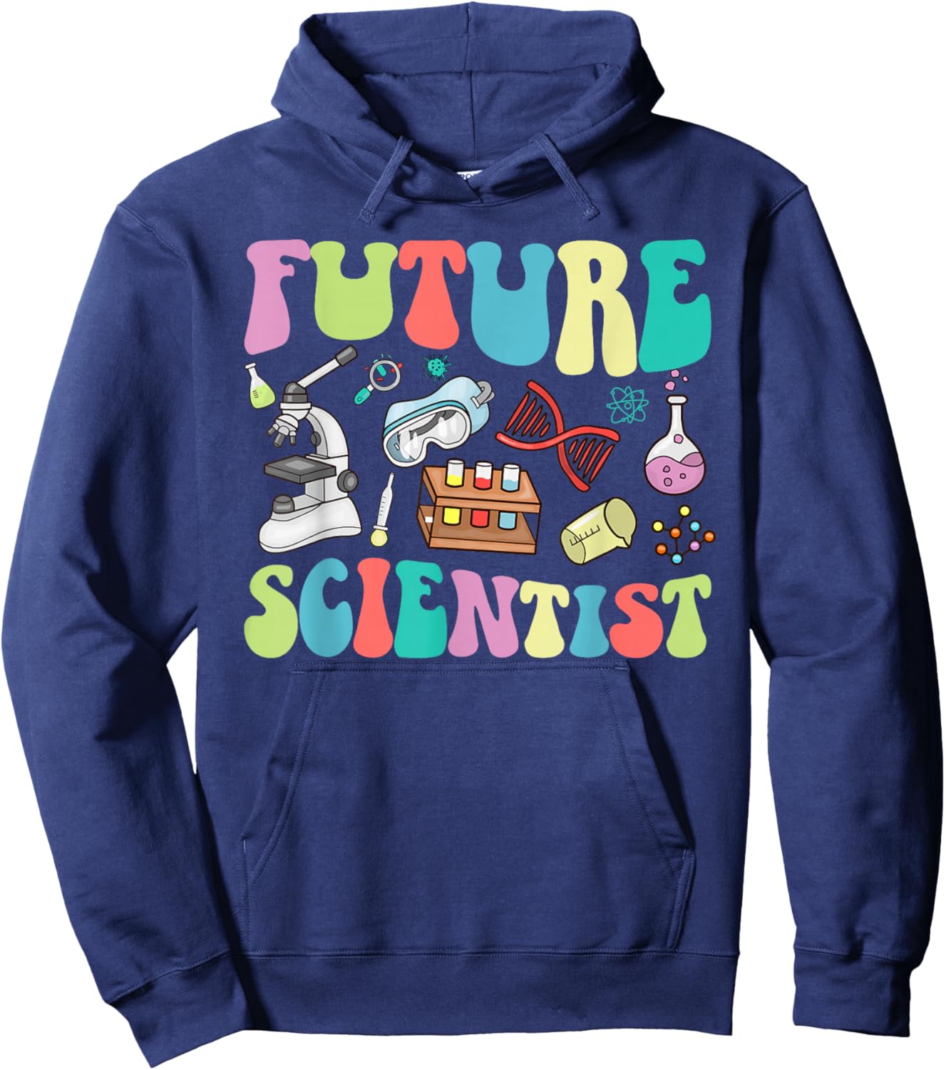 Groovy Future Scientist Kids Scientist Boy Science Hoodie - Hoodie | Navy