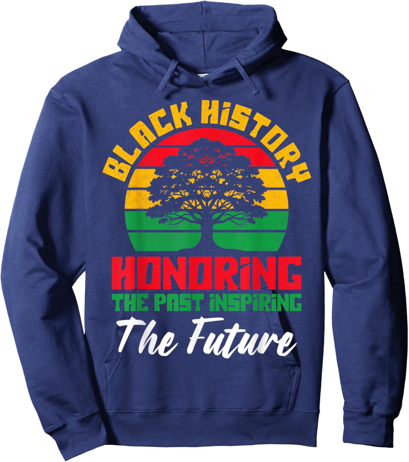 Honoring Past Inspiring Future Black History Month Men Kid Hoodie - Hoodie | Navy