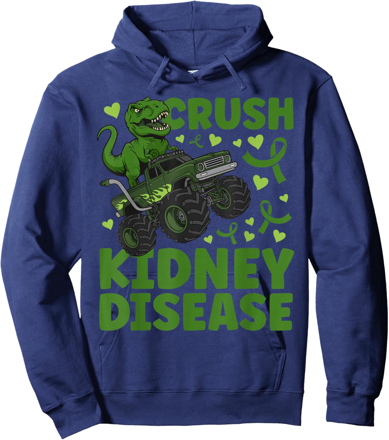 Crush Kidney Disease Awareness Month Kidney Disease Warrior Hoodie - Hoodie | Navy