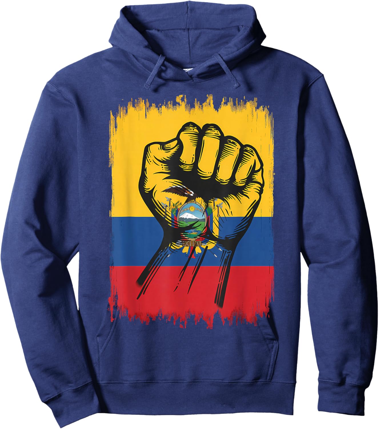 Ecuador Flag Ecuadorian Pride Hoodie - Hoodie | Navy