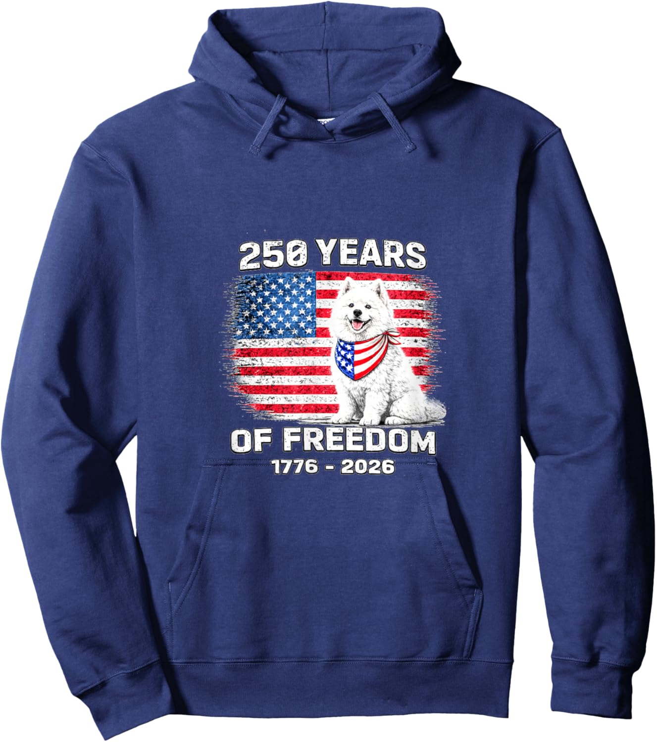 250 Years America Anniversary Samoyed 250th Anniversary Hoodie - Hoodie | Navy