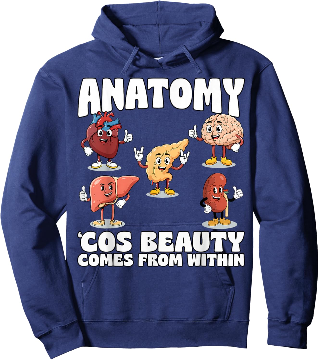 Internal Organs Human Body Anatomy Teacher Science Students Hoodie - Hoodie | Navy