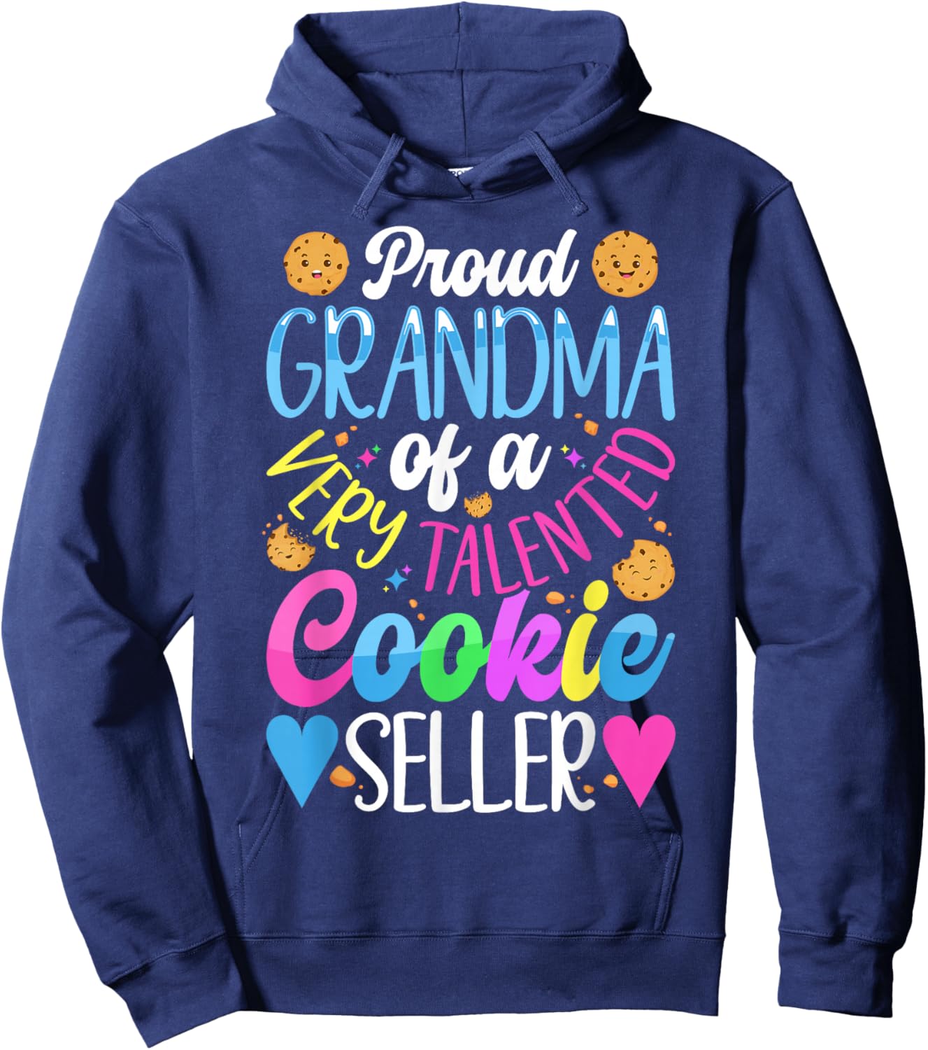 Proud Grandma of A Cookie Seller Girl Leader Scout Dealer Hoodie - Hoodie | Navy