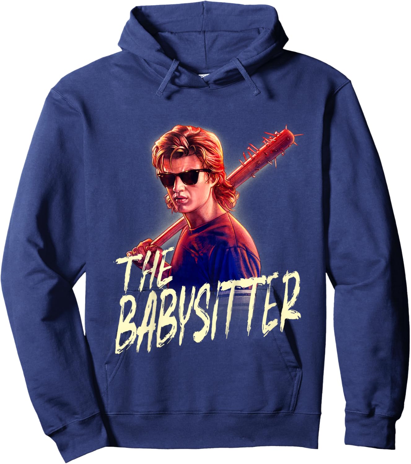 Netflix Stranger Things Steve The Babysitter Portrait Hoodie - Hoodie | Navy