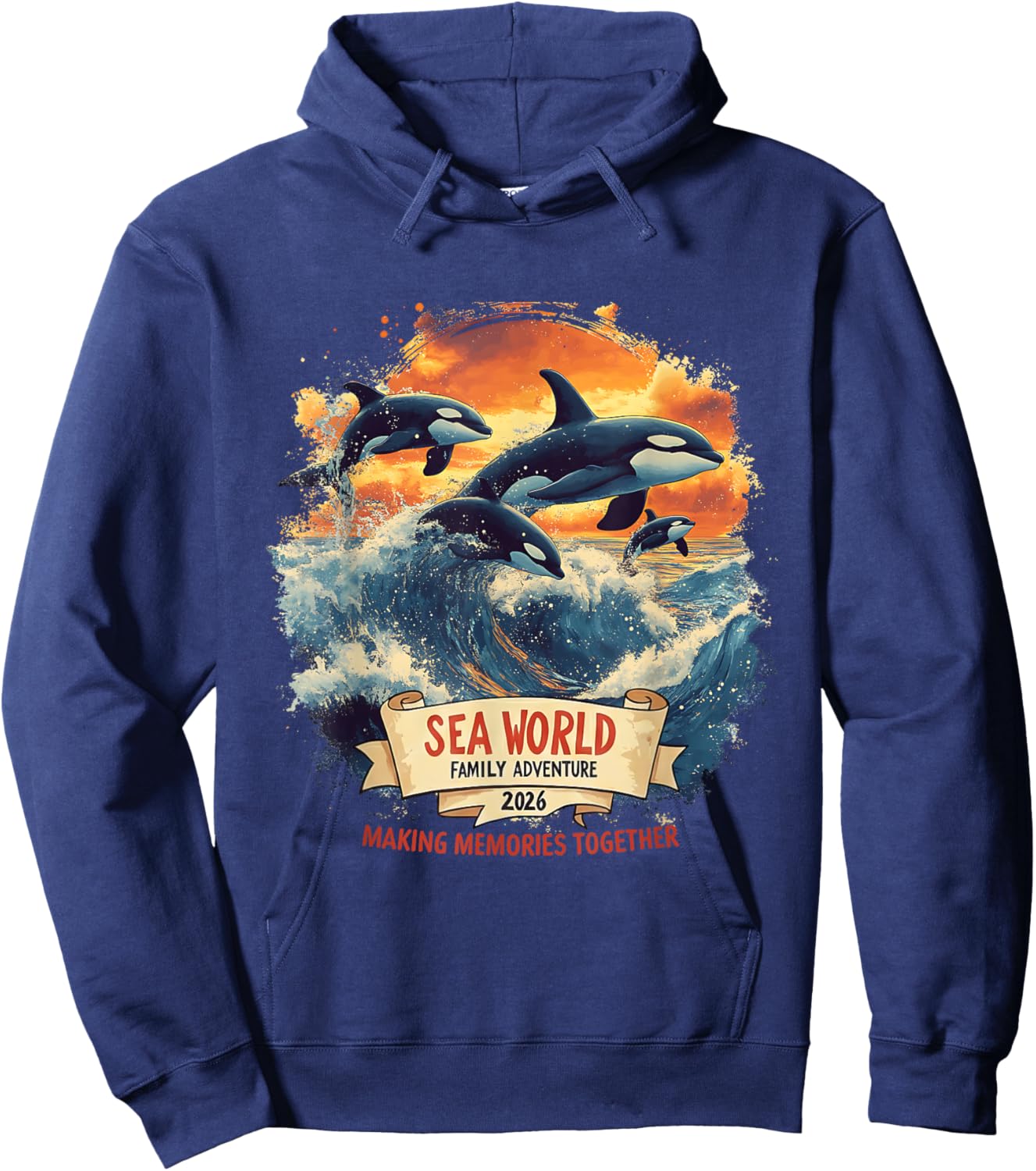 Family Vacation Marine Life Adventure Crew 2026 Dolphin Trip Hoodie - Hoodie | Navy
