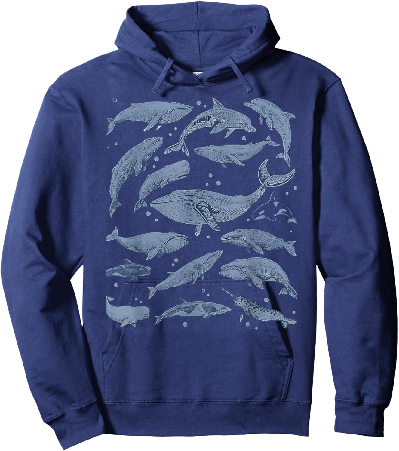Retro Whale Watching Trip Ocean Sea Life Dolphin Souvenir Hoodie - Hoodie | Navy