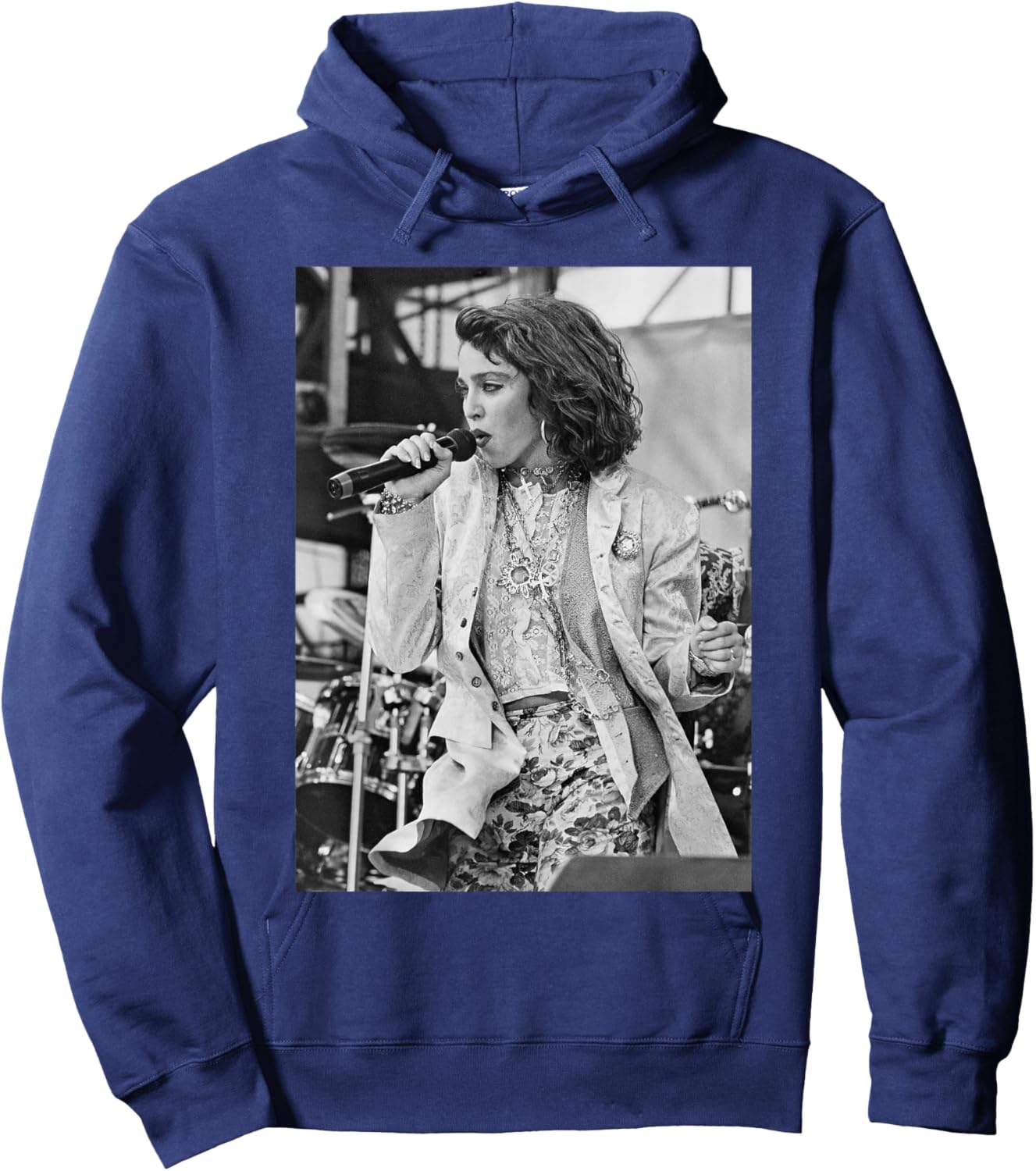 Madonna at Live Aid Dual Concert Philadelphia 1985 Hoodie - Hoodie | Navy