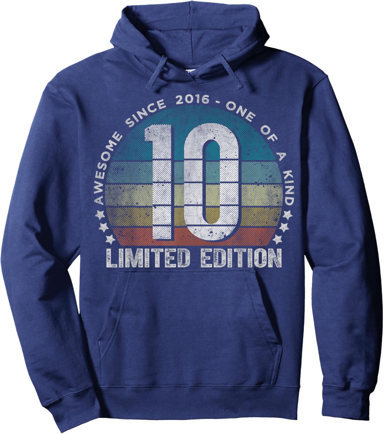10 Year Old Gifts Vintage 2016 Limited Edition 10th Birthday Hoodie - Hoodie | Navy