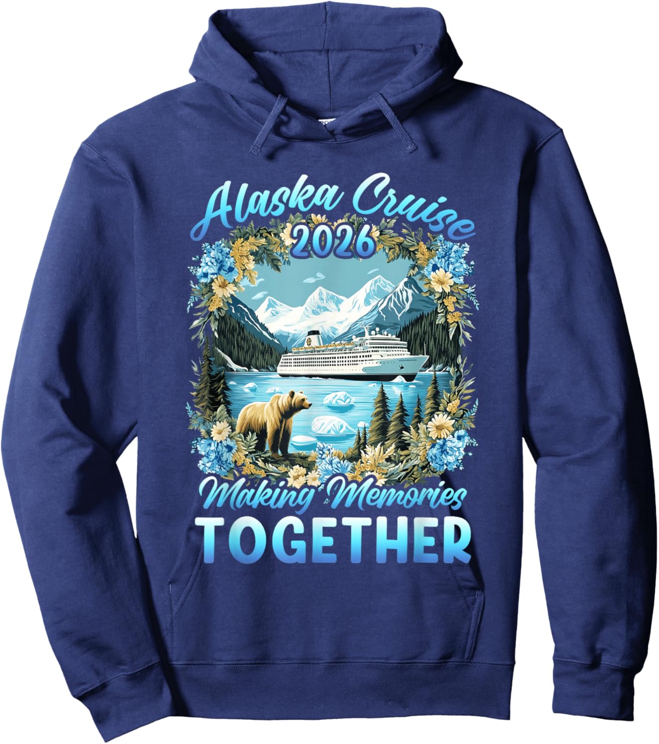 Family Friends Matching Group Alaskan Alaska Cruise 2026 Hoodie - Hoodie | Navy