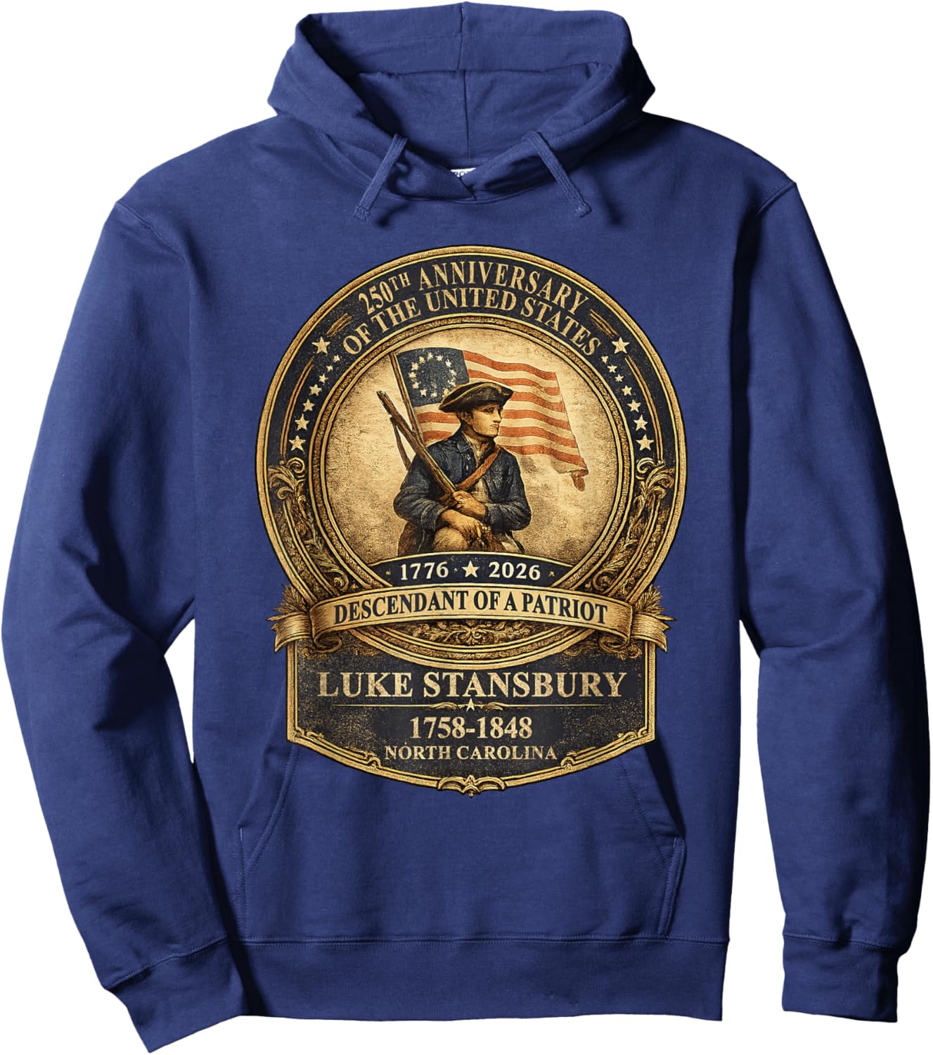 Celebrate 250 Years of America Semiquincentennial 1776-2026 Hoodie - Hoodie | Navy