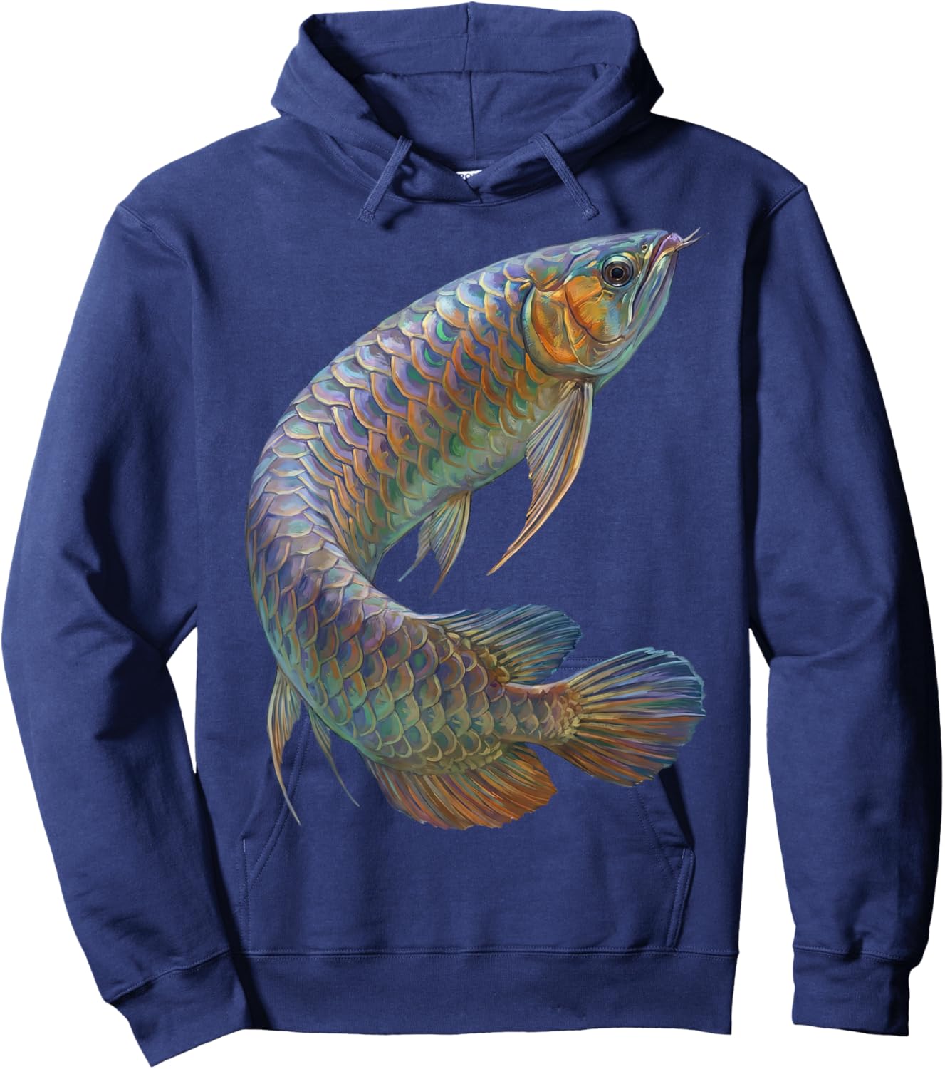 Asian Arowana Abstract Aquatic Art Freshwater Biology Art Hoodie - Hoodie | Navy