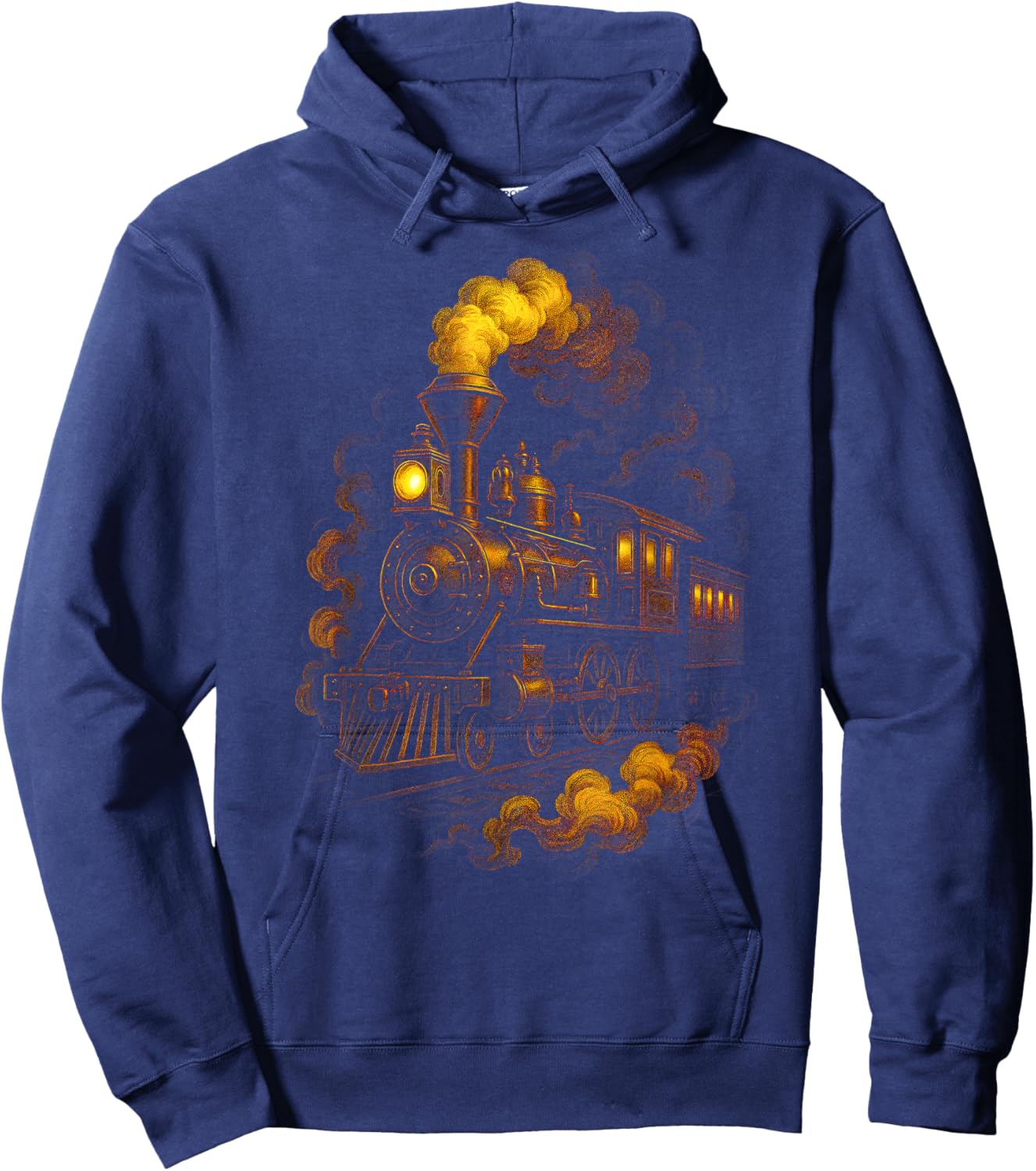 Vintage Steam Locomotive - Train Lover Art Hoodie - Hoodie | Navy