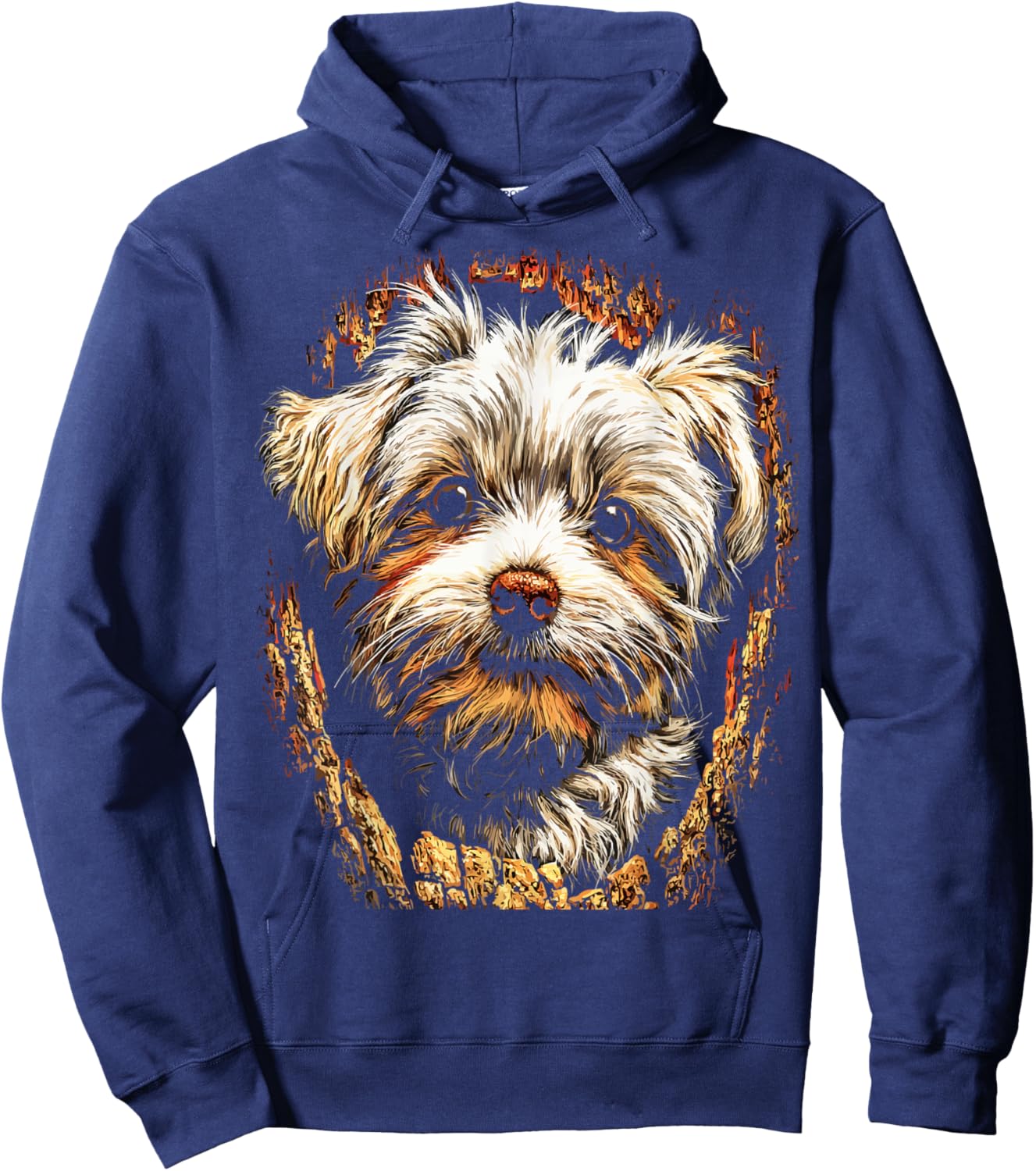 Colorful Maltese Dog Lover Autumn Aesthetic Fall Graphic Hoodie - Hoodie | Navy