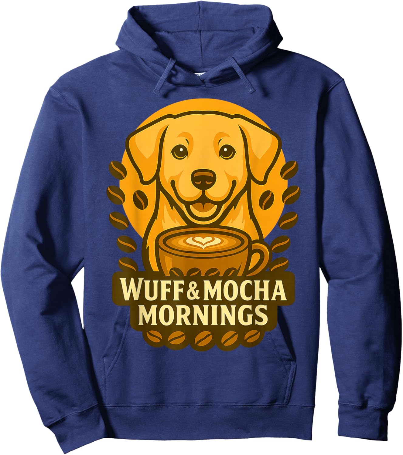 Dogs and Coffee Dog Hoodie - Hoodie | Navy