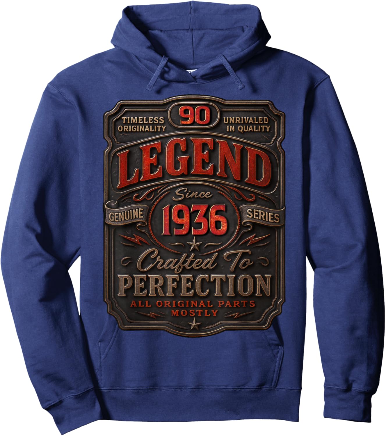 Vintage 1936 Limited Edition Shirt 90 Year Old 90th Birthday Hoodie - Hoodie | Navy