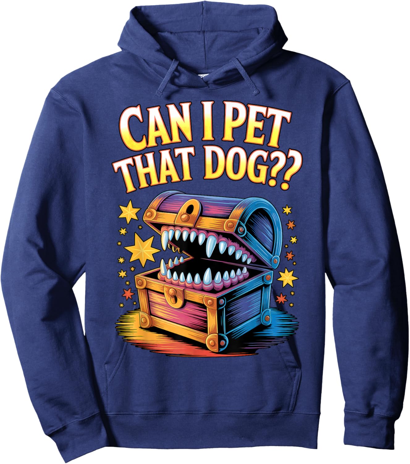 Can I Pet That Dog - Funny Tabletop Adventure Gaming Hoodie - Hoodie | Navy