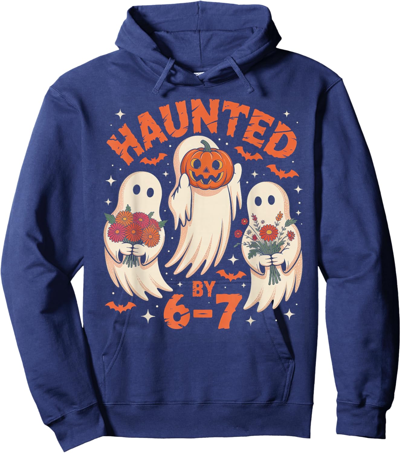 67 Meme Halloween Haunted by 6 7 Six Seven Hoodie - Hoodie | Navy