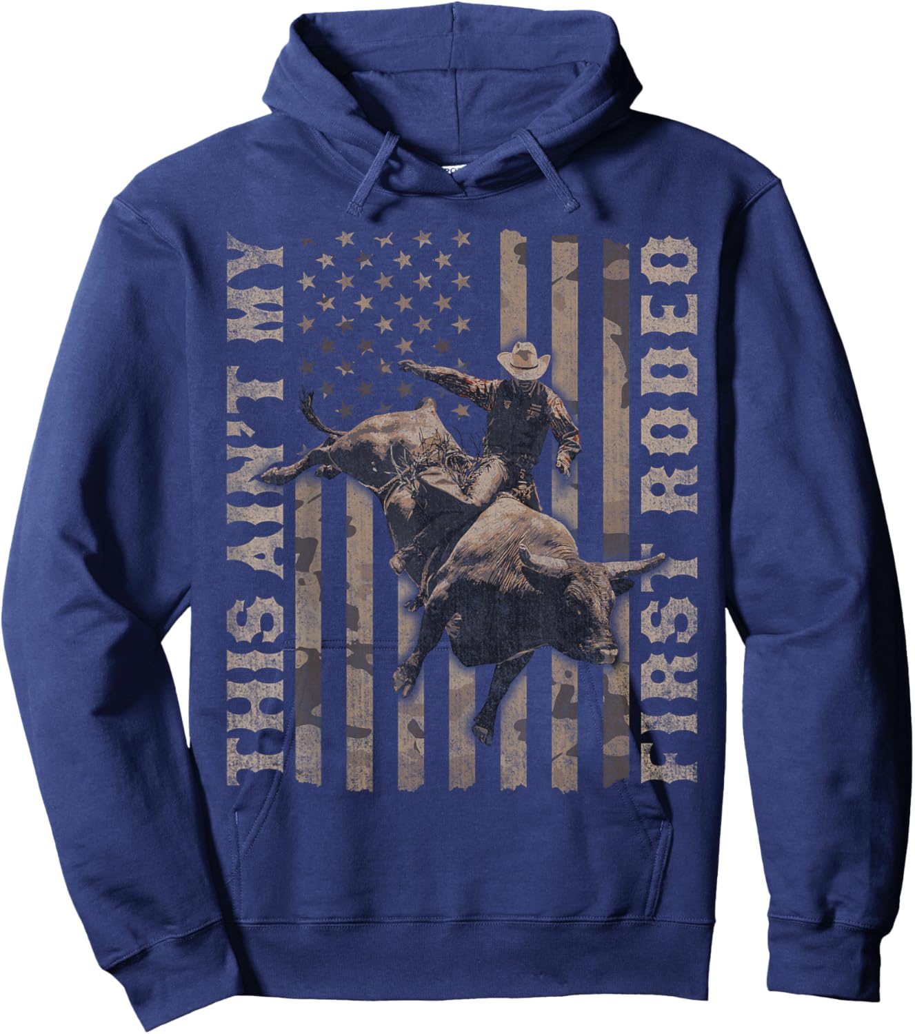 This Ain't My First Rodeo Funny Cowboy Hoodie - Hoodie | Navy