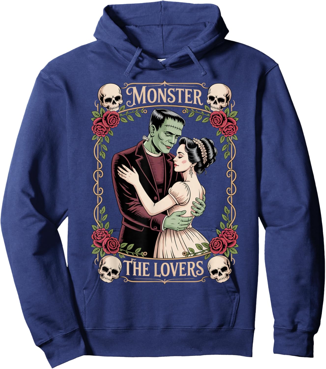 Monster The Lovers Dark Romance Valentine Gothic Couple Hoodie - Hoodie | Navy