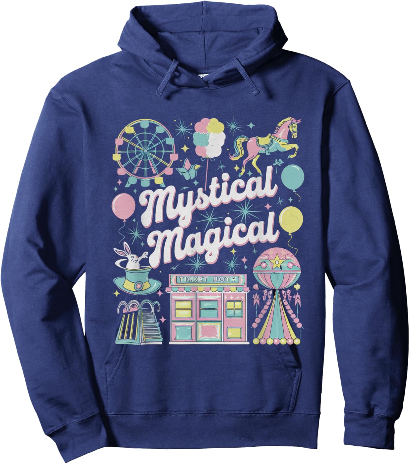 Mystical Magical Retro Aesthetic Space Gift Men Women Hoodie - Hoodie | Navy