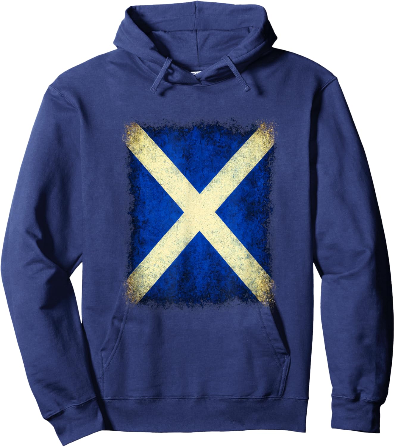 Saint Andrews Cross - Scottish Flag Art Hoodie - Hoodie | Navy