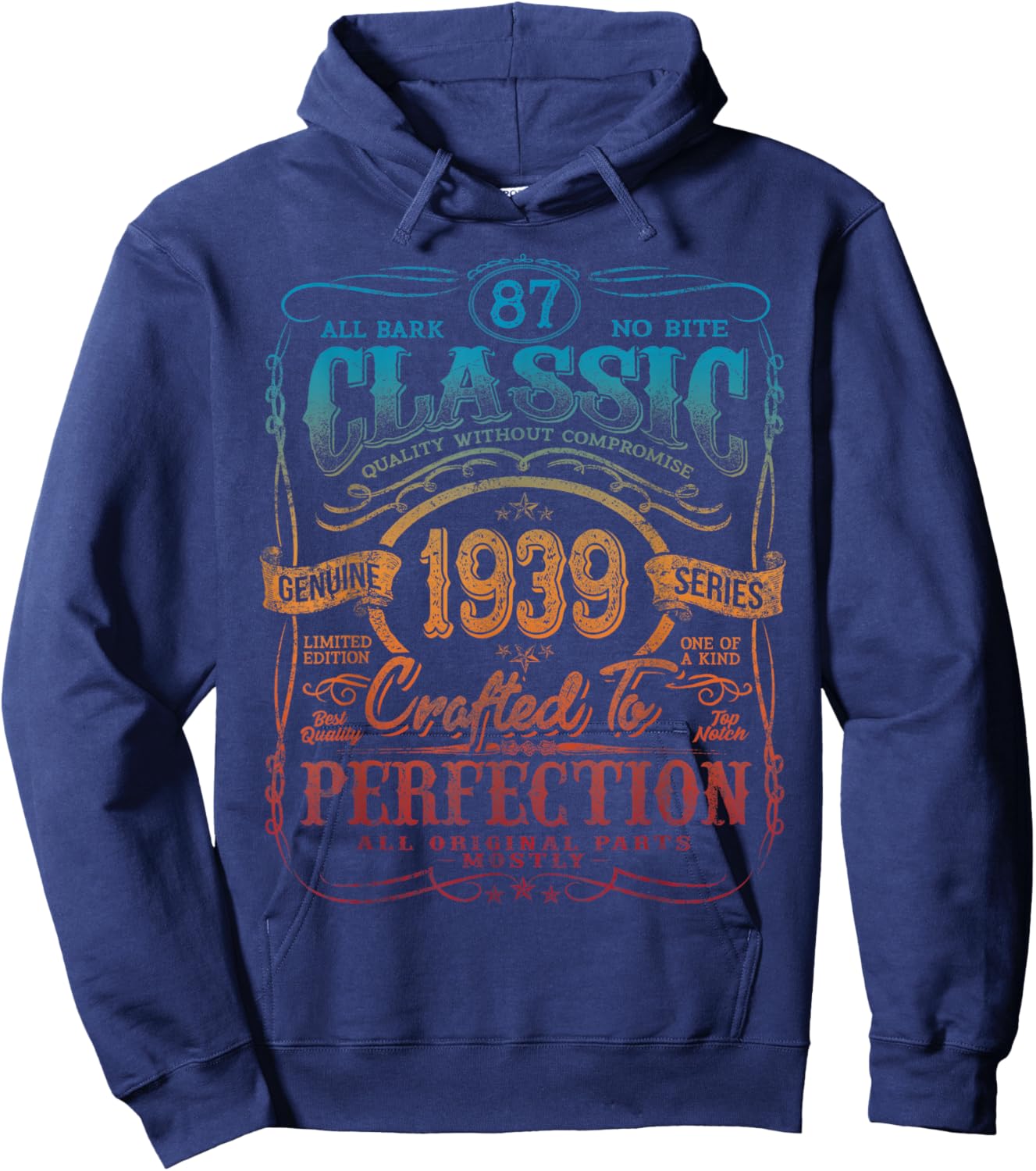 Vintage 1939 Limited Edition Shirt 87 Year Old 87th Birthday Hoodie - Hoodie | Navy