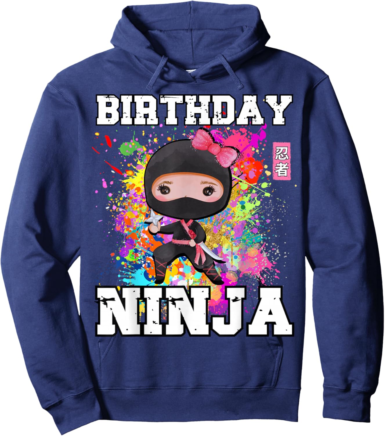 Birthday Ninja for Girl Hoodie - Hoodie | Navy