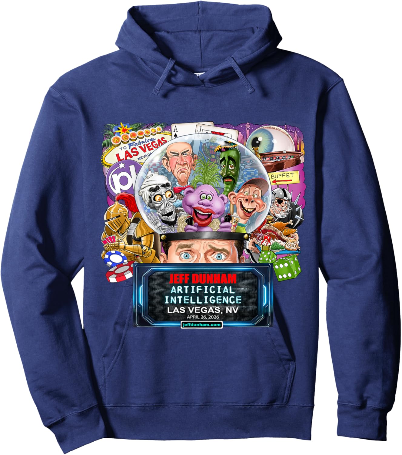 Jeff Dunham Las Vegas, NV (2026) Hoodie - Hoodie | Navy