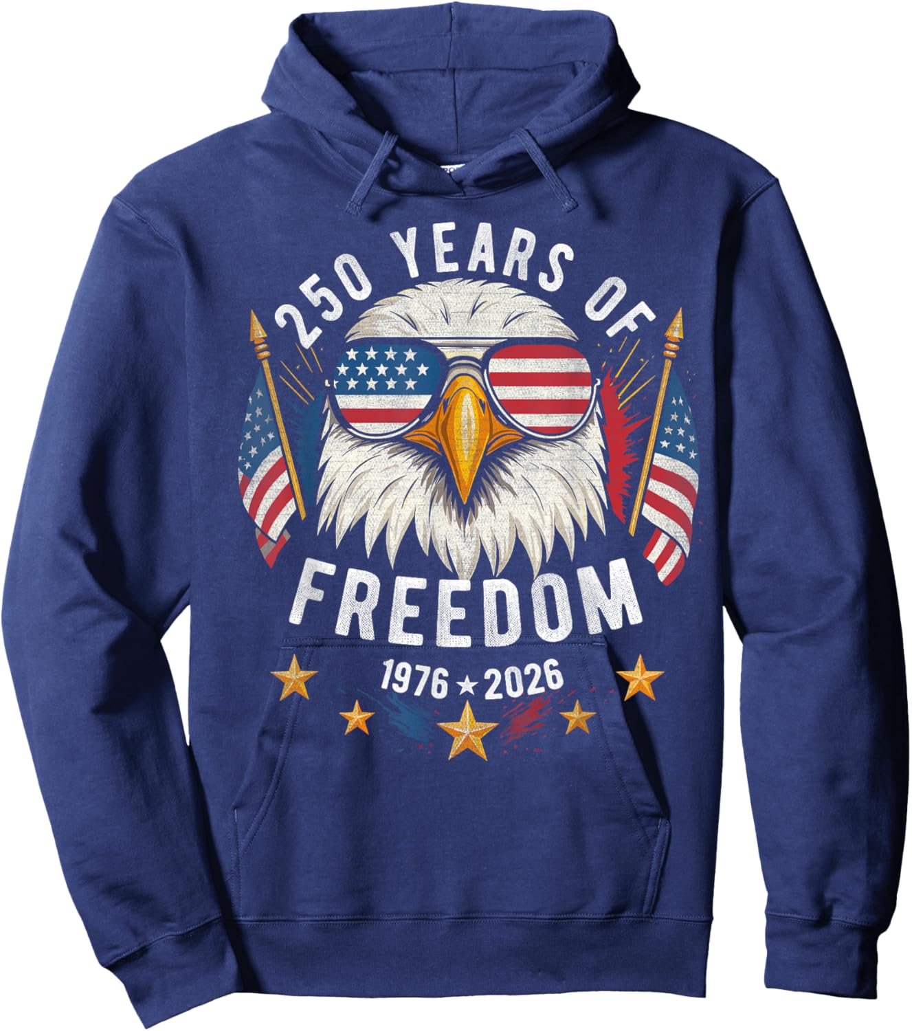 250 Years America Anniversary Eagle Freedom Anniversary USA Hoodie - Hoodie | Navy