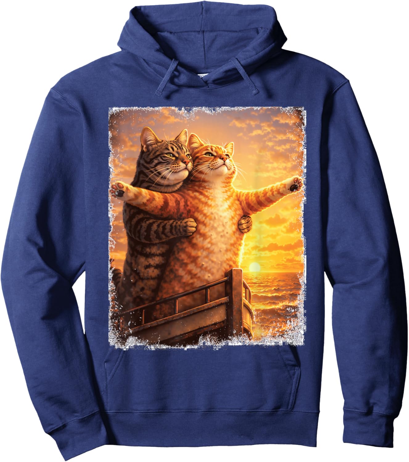 Titanic Cat Meme - Cat Lover Kitten Owner Kitty Hoodie - Hoodie | Navy