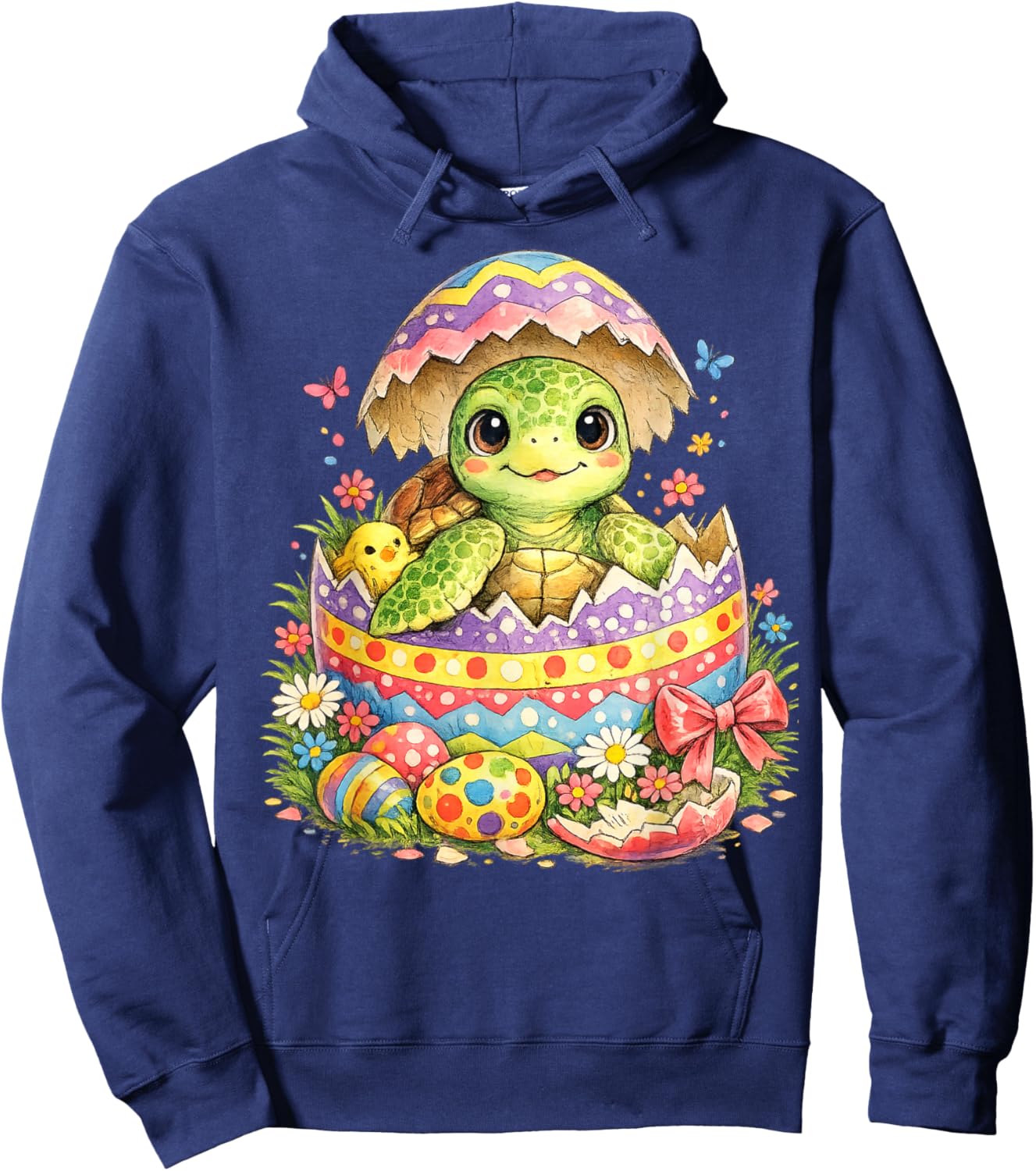 Sea Turtle Easter Egg Hatched | Cute Marine Surprise Hoodie - Hoodie | Navy
