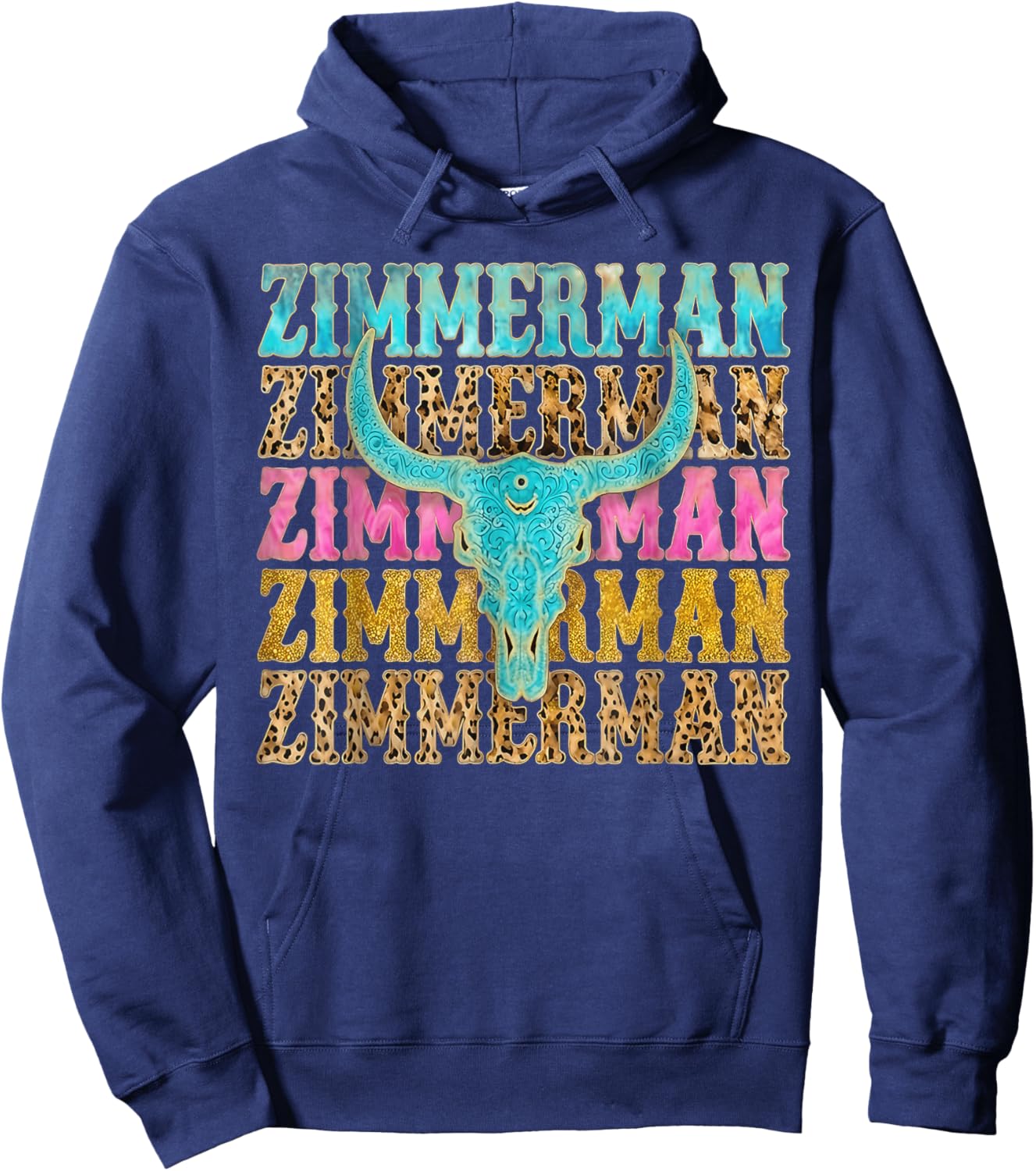 Retro Zimmerman Name Vintage Gift Women Kids Hoodie - Hoodie | Navy