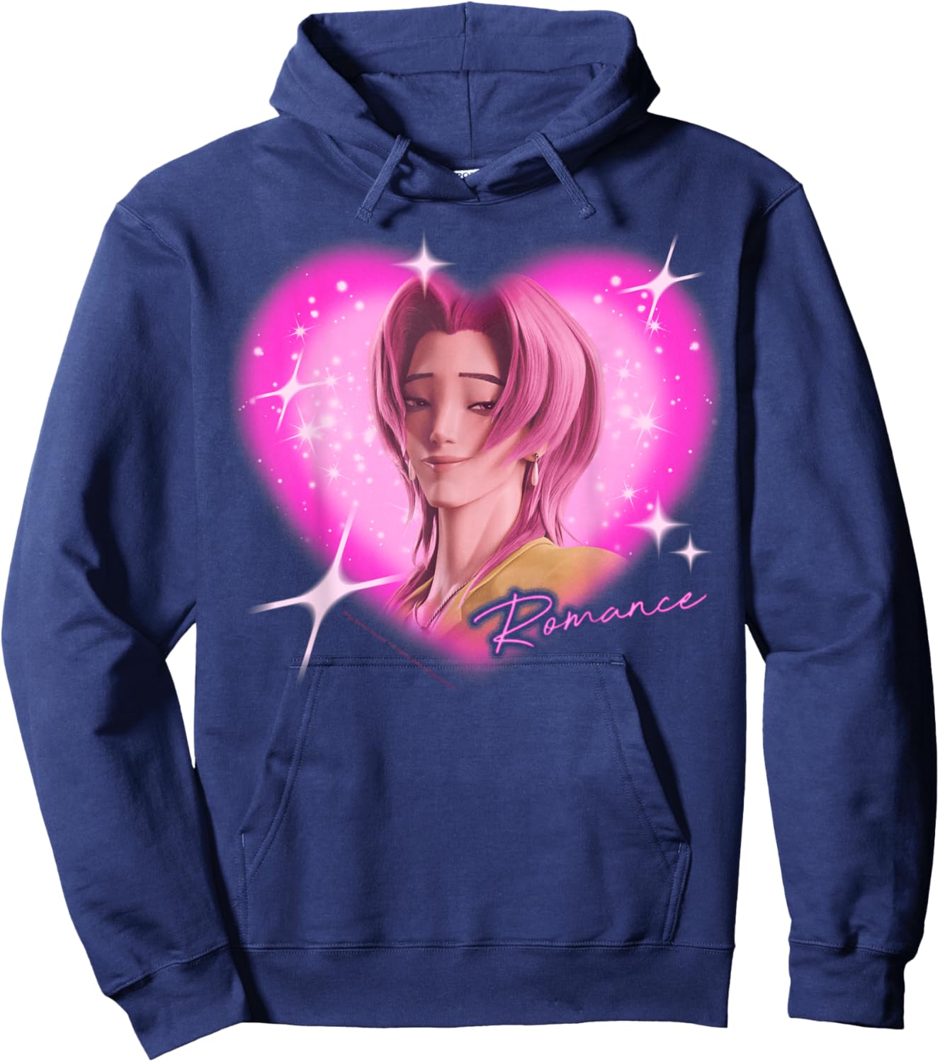 Kpop Demon Hunters The Saja Boys Romance Charming Gaze Heart Hoodie - Hoodie | Navy