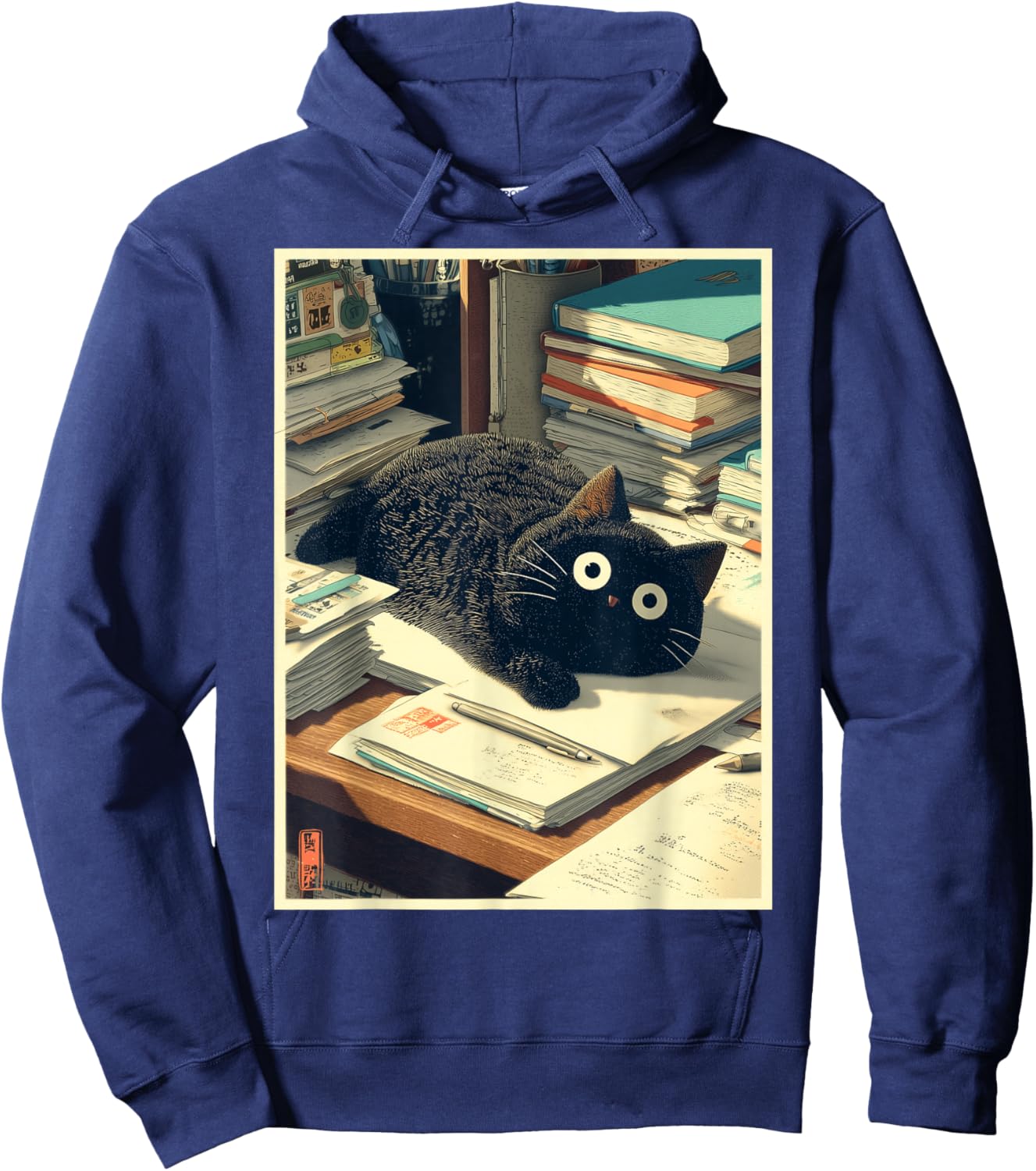 Cat Teacher Student School Last Day Books First 100th Day Hoodie - Hoodie | Navy