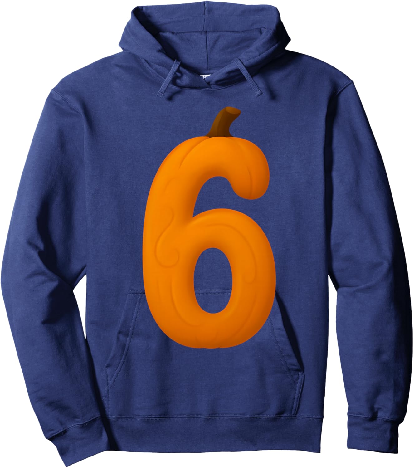 6 Number Six Seven Fall Pumpkin Halloween Funny Matching Hoodie - Hoodie | Navy