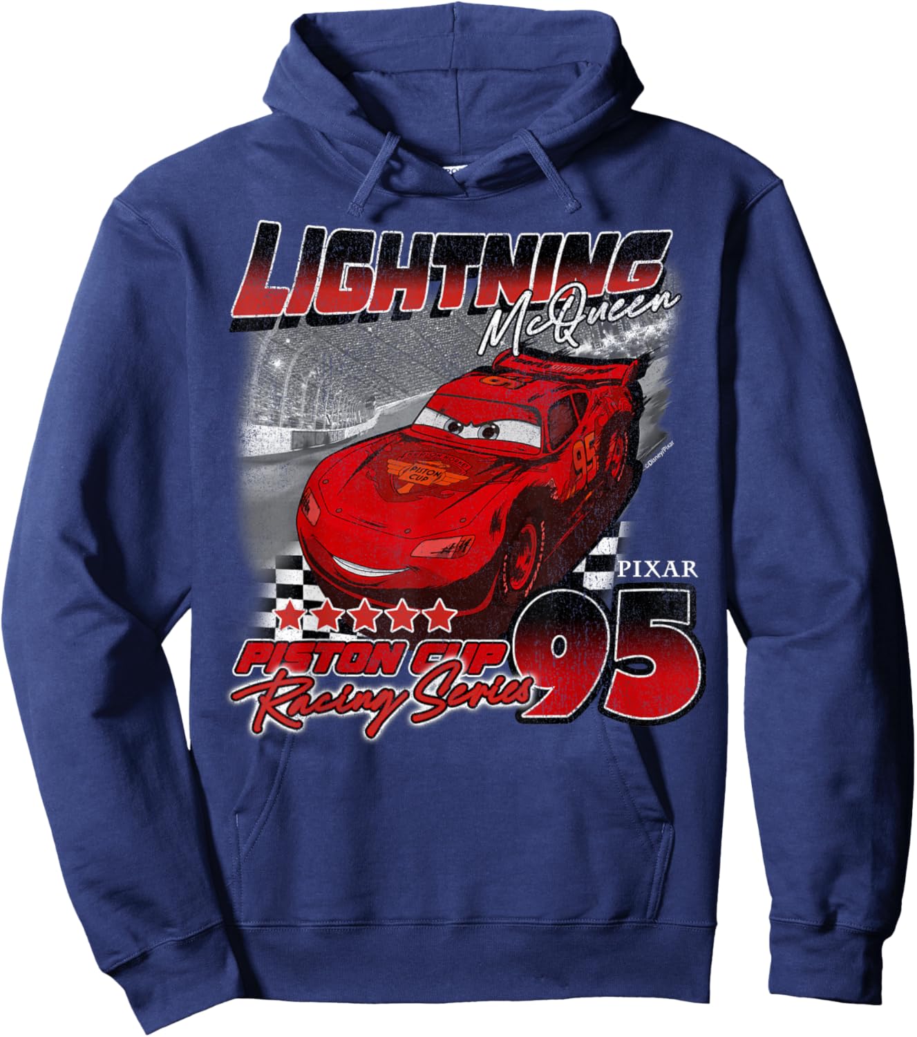 Disney Pixar Cars Lightning McQueen Piston Cup Series 95 Hoodie - Hoodie | Navy