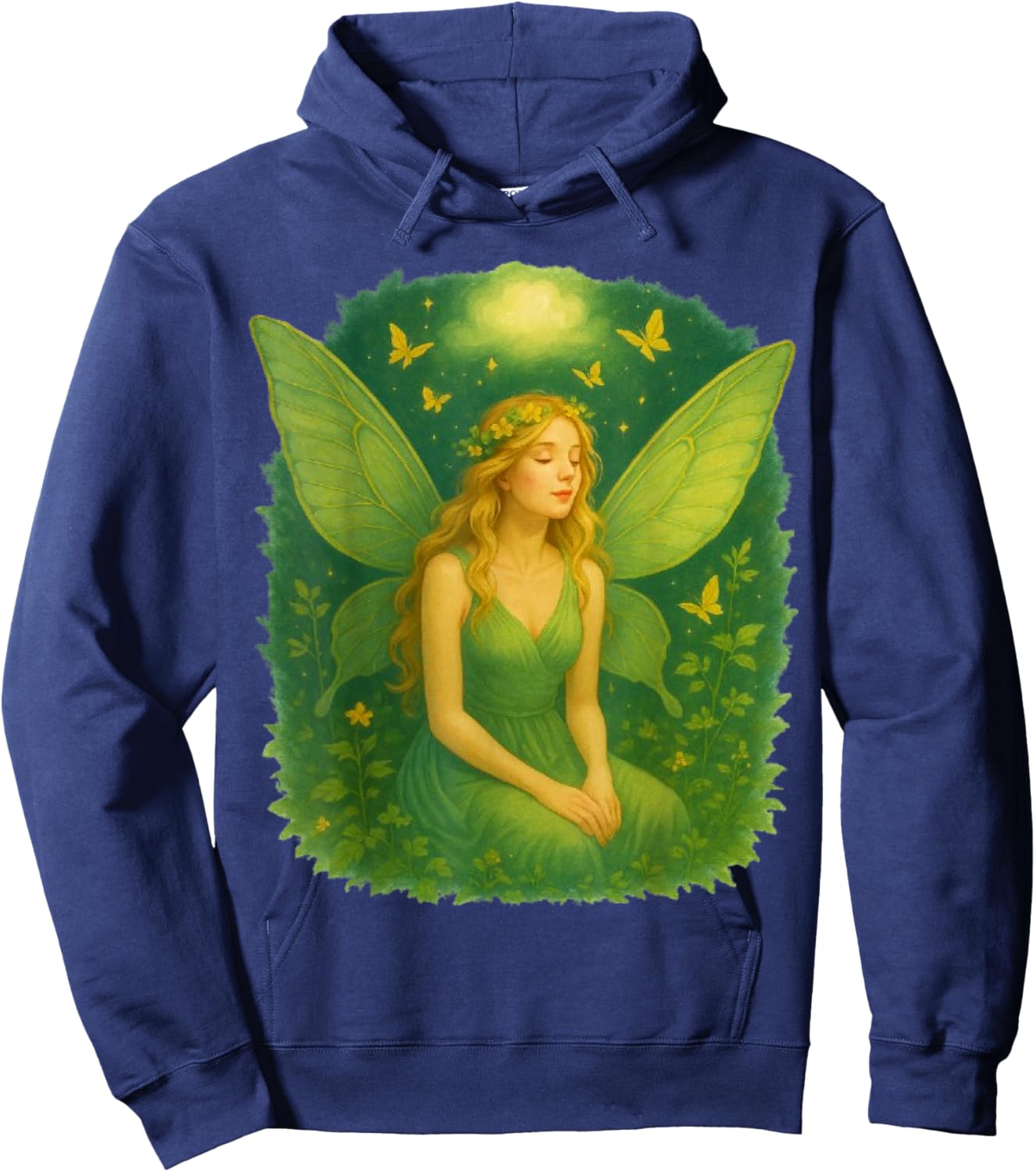 Enchanted Woodland Fairy Fantasy Mystical Butterflies Hoodie - Hoodie | Navy
