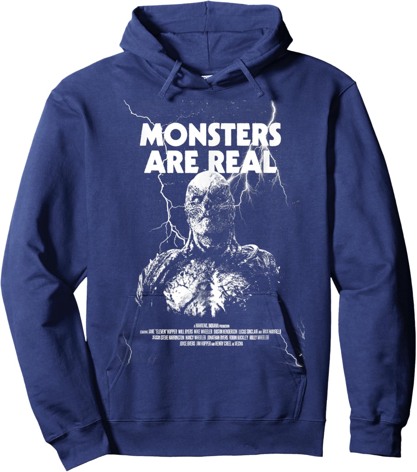 Stranger Things Season 5 Monsters are Real Vecna Poster Hoodie - Hoodie | Navy